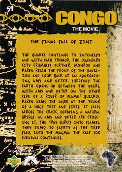 1995 Upper Deck Congo the Movie #59 The Final Fall of Zinj Back
