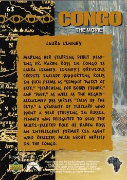 1995 Upper Deck Congo the Movie #63 Laura Linney as Karen Ross Back