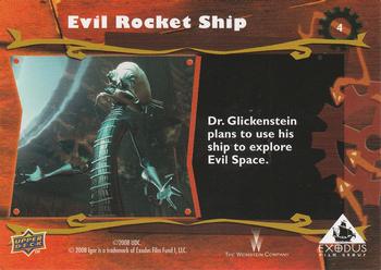 2008 Upper Deck Igor Movie #4 Evil Rocket Ship Back
