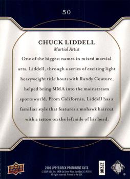 2009 Upper Deck Prominent Cuts #50 Chuck Liddell Back