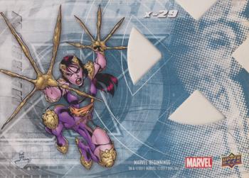 2011 Upper Deck Marvel Beginnings S1 - X-Men Die Cut #X-29 Marrow Back