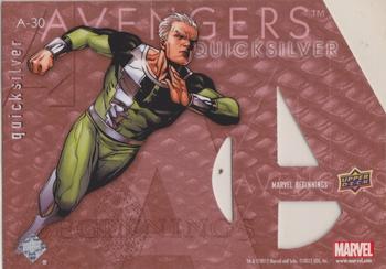 2012 Upper Deck Marvel Beginnings S2 - Avengers Die Cut #A-30 Quicksilver Back
