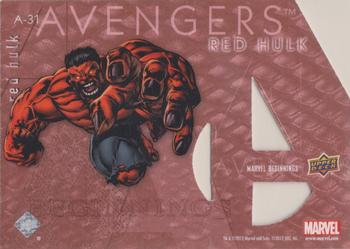 2012 Upper Deck Marvel Beginnings S2 - Avengers Die Cut #A-31 Red Hulk Back