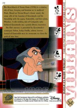 2003 Upper Deck Disney Treasures #39 Judge Claude Frollo Back