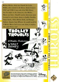 2003 Upper Deck Disney Treasures #53 Oswald the Lucky Rabbit Back