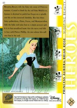 2003 Upper Deck Disney Treasures #61 Princess Aurora/Briar Rose Back