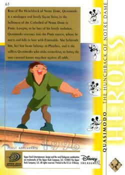 2003 Upper Deck Disney Treasures #63 Quasimodo Back