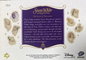 2003 Upper Deck Disney Treasures - Snow White & The Seven Dwarfs #SW1 The Spirit of Innovation Back