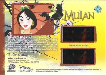 2003 Upper Deck Disney Treasures - Reel Pieces of History #PH37 Mulan Back