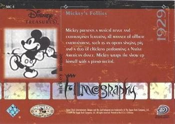2004 Upper Deck Disney Treasures: Mickey - Celebrate 75 Years of Fun #MC4 Mickey's Follies Back