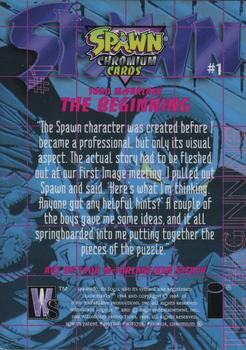 1996 WildStorm Spawn Chromium #1 The Beginning Back