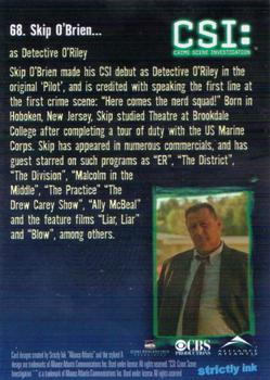 2004 Strictly Ink CSI Series 2 #68 Skip O'Brien Back