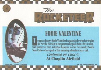 1991 Topps The Rocketeer #8 Eddie Valentine Back