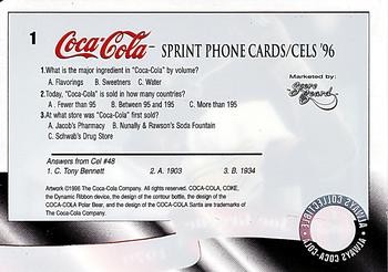 1996 Score Board Coca-Cola Sprint Phone Cards #1 Joe Greene Back