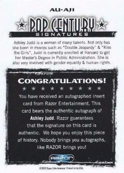 2010 Razor Pop Century #AU-AJ1 Ashley Judd Back