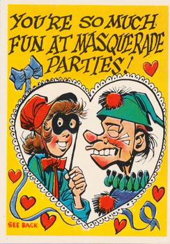1960 Topps Funny Valentines #3A You're So Much Fun at Masquerade Parties! Front