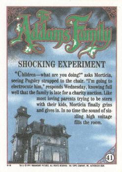1991 Topps The Addams Family #41 Shocking Experiment Back