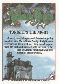 1991 Topps The Addams Family #59 Tonight's the Night Back