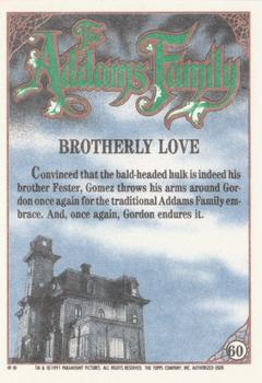 1991 Topps The Addams Family #60 Brotherly Love Back