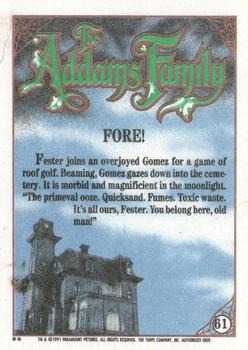 1991 Topps The Addams Family #61 Fore! Back