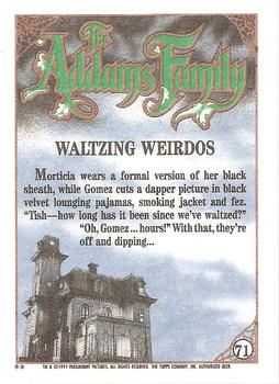 1991 Topps The Addams Family #71 Waltzing Weirdos Back
