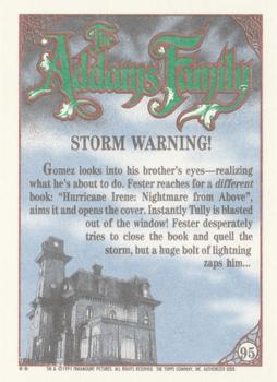 1991 Topps The Addams Family #95 Storm Warning! Back