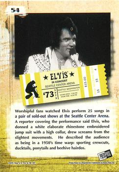 2008 Press Pass Elvis the Music #54 '73 Seattle Center Arena Back