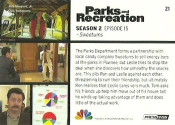 2013 Press Pass Parks and Recreation #21 Sweetums Back