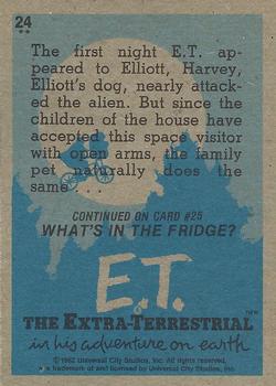 1982 Topps E.T. The Extraterrestrial #24 A New Found Friend! Back