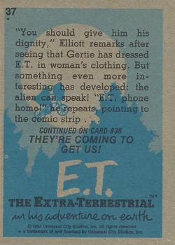 1982 Topps E.T. The Extraterrestrial #37 Comic Strip Strategy! Back
