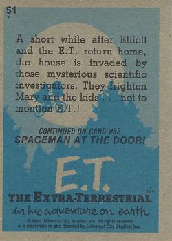1982 Topps E.T. The Extraterrestrial #51 Their Home Besieged! Back