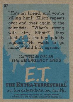 1982 Topps E.T. The Extraterrestrial #57 You're Killing Us Both! Back