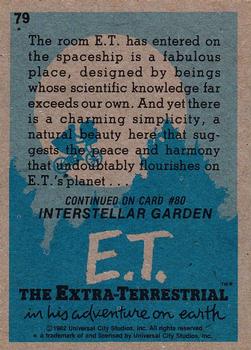 1982 Topps E.T. The Extraterrestrial #79 Spaceship Interior Back
