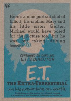 1982 Topps E.T. The Extraterrestrial #82 Elliott's Family Back