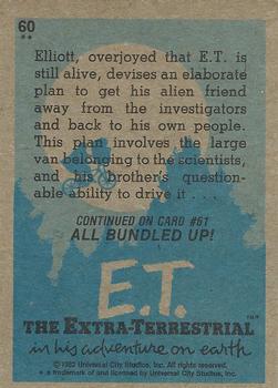1982 Topps E.T. The Extraterrestrial #60 The Escape Plan Back