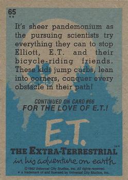 1982 Topps E.T. The Extraterrestrial #65 Bicycle Chase! Back
