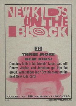 1989 Topps New Kids on the Block #33 Three More New Kids! Back