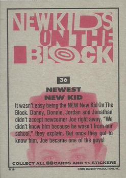 1989 Topps New Kids on the Block #36 Newest New Kid Back