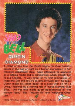 1992 Pacific Saved by the Bell #4 Dustin Diamond Back