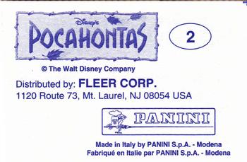 1995 Panini Pocahontas Stickers #2 Pocahontas Sticker Back