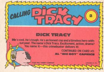 1990 O-Pee-Chee Dick Tracy Movie #2 Dick Tracy Back