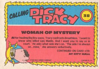1990 O-Pee-Chee Dick Tracy Movie #38 Woman of Mystery Back