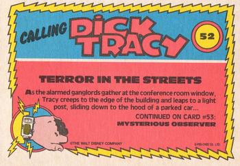 1990 O-Pee-Chee Dick Tracy Movie #52 Terror in the Streets Back