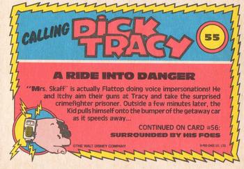 1990 O-Pee-Chee Dick Tracy Movie #55 A Ride Into Danger Back