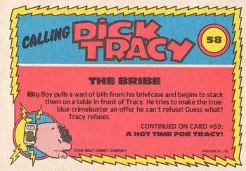 1990 O-Pee-Chee Dick Tracy Movie #58 The Bribe Back