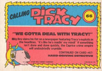 1990 O-Pee-Chee Dick Tracy Movie #66 We Gotta Deal with Tracy! Back
