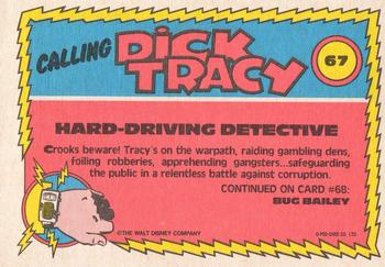 1990 O-Pee-Chee Dick Tracy Movie #67 Hard-Driving Detective Back