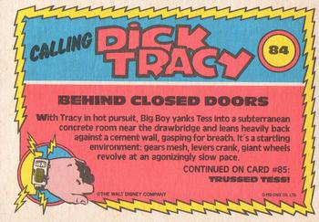 1990 O-Pee-Chee Dick Tracy Movie #84 Behind Closed Doors Back