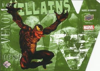2012 Upper Deck Marvel Beginnings S3 - Villains Die Cut #V45 Venom Back