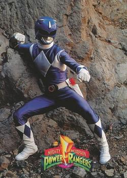 1995 Collect-A-Card Power Rangers The New Season Hobby #63 The Blue Ranger Front